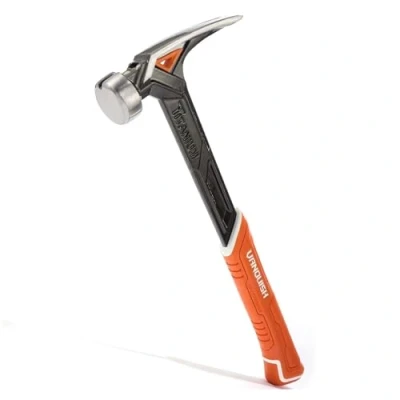 Image of Vanquish Titanium Framing Hammer, One Piece Forged Rip Claw Hammer with Head, Smooth Face, Shock Reduction Grip, 14oz (0538)