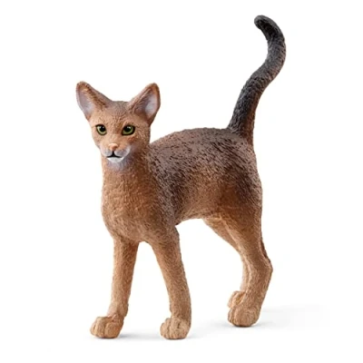 Image of SCHLEICH 13964 Abyssinian Cat Farm World Toy Figurine for children aged 3 8 Years
