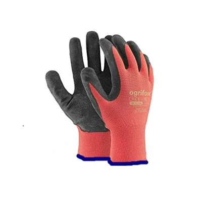 Image of 24 PAIRS NEW LATEX COATED WORK GLOVES SAFETY DURABLE GARDEN GRIP BUILDERS (M 8)