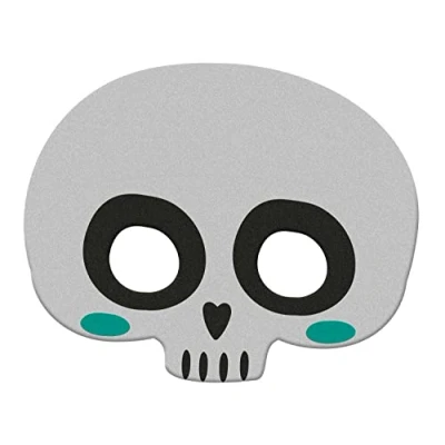 Image of Folat 67987 Skeleton Carnival Halloween Parties and Face Mask Skull White