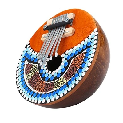 Image of 7 Key Thumb Piano, Professional Portable Musical African Mbira Instrument for Music Lover