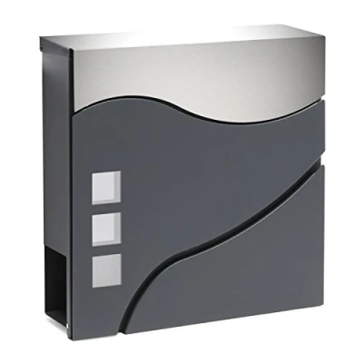 Image of Letterbox Modern Design V28 Wall Mounted Newspaper Compartment Anthracite Lockable