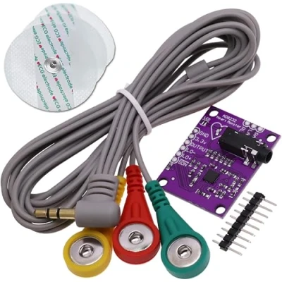 Image of AD8232 ECG Heart Rate Monitor Measurement Muscle Activity Monitoring Kit Sensor Module Pulse Single Lead for Arduino UMTMedia®