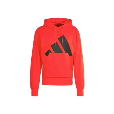 Image of adidas Men&#039;s ESSENTIALS BIG LOGO FRENCH TERRY HOODIE, Pure Ruby/Black, L
