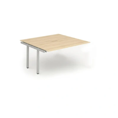 Image of Evolve B2B Ext Kit Silver Frame Bench Desk 1200 Maple BE219