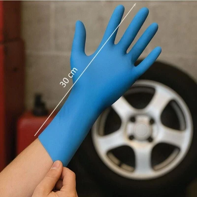 Image of ZHPFN0212 Protect 12in Blue PF Nitrile Gloves Size XL (Box of 100)