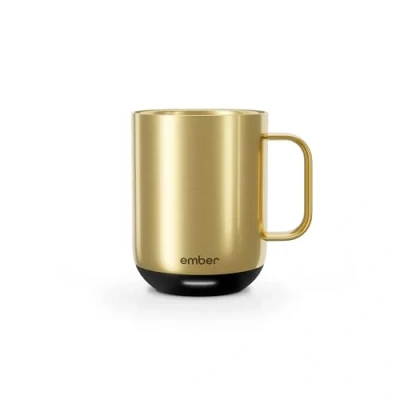 Image of Ember Temperature Control Smart Mug 2 295 ml App Controlled and Rechargeable Heated Coffee with Intelligent LED Display, 1.5 hr Battery Life Improved Design, Gold