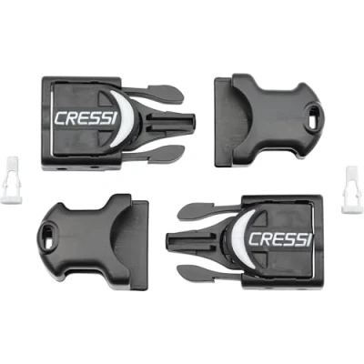 Image of Cressi Reaction/Frog Plus Buckles Fins Black