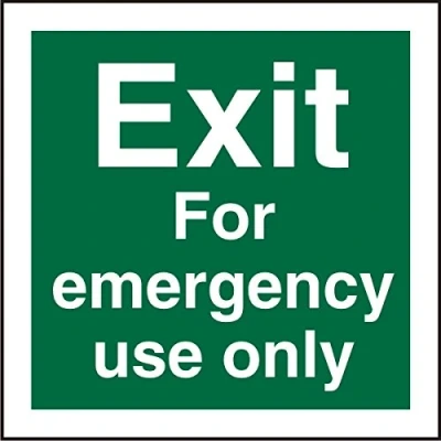 Image of Seco Exit For Emergency Use Only Sign, 150mm x Self Adhesive Vinyl