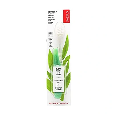 Image of RADIUS Source Toothbrush with Replaceable Brush Head ADA Accepted Improve Gum Health &amp; Reduce Issues Super Soft Soda Pop Eco Grind Pack of 1