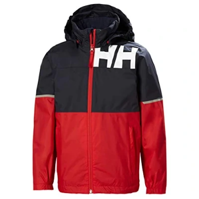 Image of Helly Hansen Unisex children&#039;s pursuit Rain jacket jacket., unisex_child, Jacket, 41686, red, 8