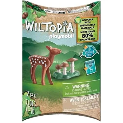 Image of Playmobil 71063 Wiltopia Fawn, Animal Toy, Sustainable Toys, Fun Imaginative Role Play, PlaySets Suitable for Children Ages 4+