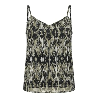 Image of ONLY Women&#039;s Onlviva Life Singlet Ptm Top, Walnut/AOP: Ethnic Rebel, XS