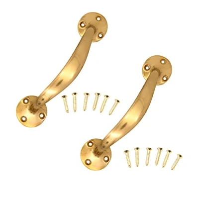 Image of EAI Bow Handles for Cabinets Wardrobes Drawers Brass 150mm Pack of 2