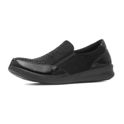 Image of Ladies Hattie Black Wedge Comfort Shoe 4
