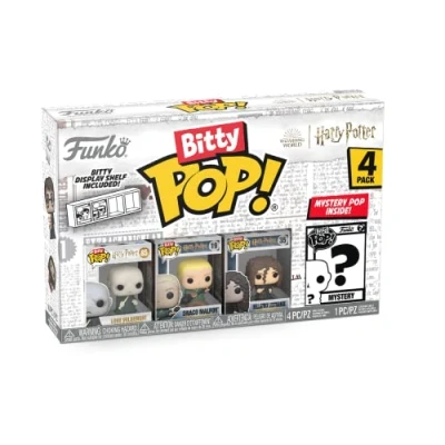 Image of Funko Bitty POP! Harry Potter Lord Voldemort™, Draco Malfoy™ (Quidditch™), Bellatrix Lestrange™ and A Surprise Mystery Mini Figure 0.9 Inch (2.2 Cm) Collectable Gift Idea Cake Topper