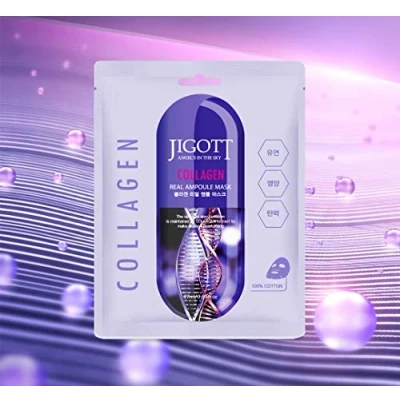 Image of JIGOTT Korean Collagen Face Mask for Women 10 Pack Powerful Hydrating Ingredients, Anti Aging