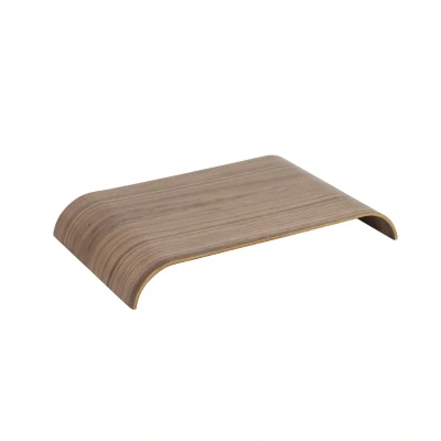 Image of AYTM Curva tray, walnut coloured, 41 x 25 5 cm, wood