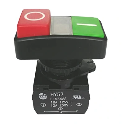 Image of HY57 250V 12A 1NO 1NC Pushbutton Push Button Switch for Electric Power Tool