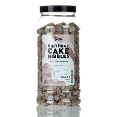 Image of Just Treats Birthday Cake Choc Nibbles Gift Jar