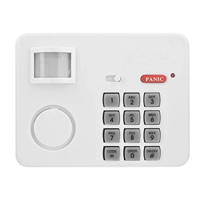 Image of Tosuny Infrared Motion Sensor Detectors, 105DB Wireless PIR Alarm Password Home Security Keypad Door Window System, 5 Meters Detection Range White