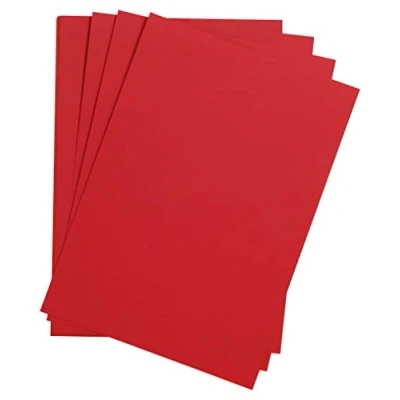 Image of Clairefontaine Ref 90775C Etival Coloured Grained Drawing Paper (Pack of 25 Sheets) A3 (42 x 29.7cm) 160gsm Cellulose Art Bright Red Acid Free, pH Neutral