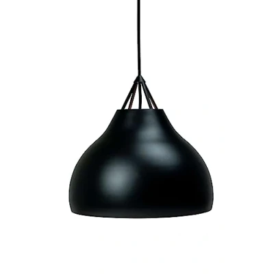 Image of Dyberg Larsen hanging light Pyra, Ø 23 cm, black, metal