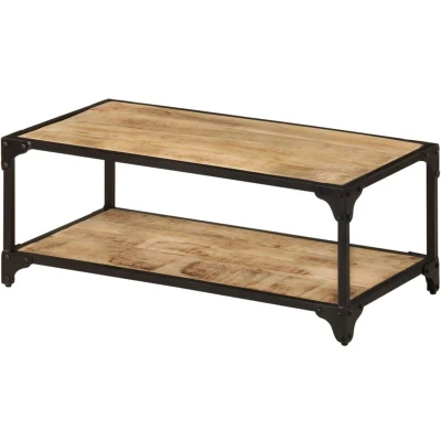 Image of vidaXL Coffee Table 90x45x35 cm Solid Rough Mango Wood