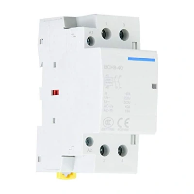 Image of AC Contactor, 2P 40A Din Rail Contactor Household 2 Pole Relay 1NO1NC 50/60HZ (220V/230V)