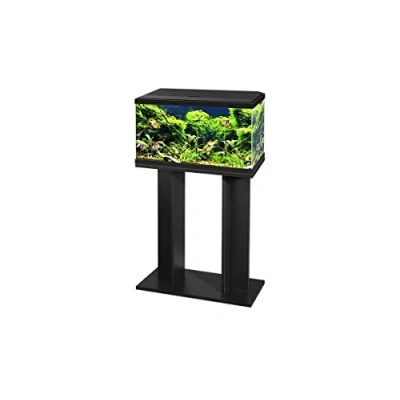 Image of Aquarium Fish Tank with Stand/Filter/LED Lighting 60cm 2ft 58L (Black)