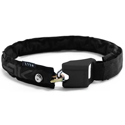 Image of Hiplok Lite Unisex Adult Wearable Chain Bicycle Lock, Black, 6 mm x 75 cm