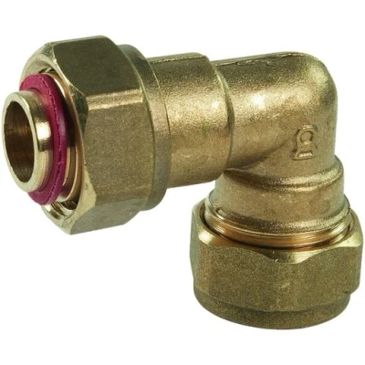 Image of Plumbright Compression Swivel Bent Tap Connector 22mm x 3/4&quot; P803SF.3