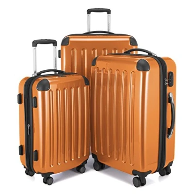 Image of HAUPTSTADTKOFFER Alex Set of 3 Hard side Luggages Trolley Suitces Expandable, (S, M &amp; L), orange