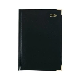 Image of 5 Star Executive Diary Day Per Page A5 Black 2026 KFEA51BK26