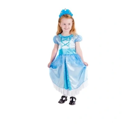 Image of Fun Shack Toddler Princess Dress Up Blue Fairytale Fancy Halloween Costumes Girls 3 4 Years