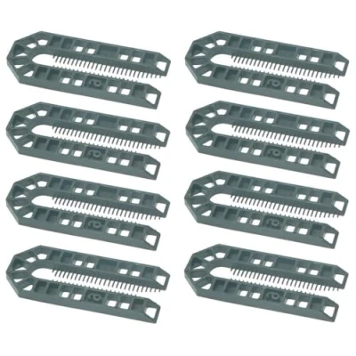 Image of TERF® 100mm X 43mm 6mm Thick U Shims Packers Spacers Plastic Packing Horseshoe Window Glazing Door Kitchen Cabinet Tiles Installations with Pack of 25