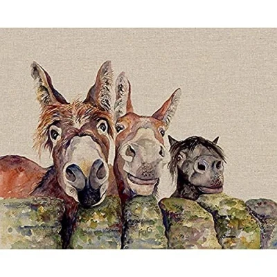 Image of Jane Bannon WDC94810 Freckles and Half Pint Canvas, Multicolour, 40 x 50cm