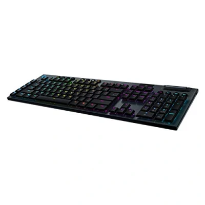 Image of Logitech G915 LIGHTSPEED Wireless Mechanical Gaming Keyboard, Linear GL Key Switch with Flat Profile, Lightsync RGB, Ultra Slim Design, 30+ Hours Battery Life, German QWERTZ Layout