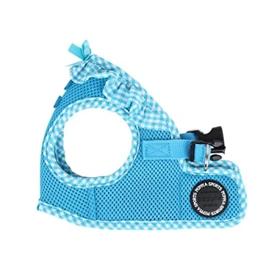 Image of Puppia Dog Harness small and medium Soft Vest for a special occasion Also usable as Puppy Anti Pull Lead, Sky Blue, XS