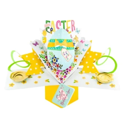 Image of Easter Card Sister &amp; Brother In Law Happy Decorated Egg Pop Up POP010EC13