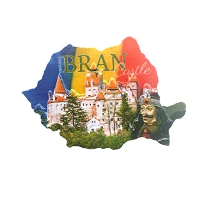 Image of 3D Bran Castle Brasov Romania Fridge Magnet Travel Souvenir Gift Home Kitchen Refrigerator Decoration Magnetic Sticker Craft Collection