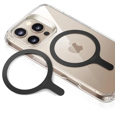 Image of ESR for MagSafe Ring, 2 Pack Magnetic Universal Sticker Conversion Kit iPhone 16e/16/15/14/13/12/11/X/8 Series, Android Samsung Galaxy S24/S23/S22/S21/S20, Accessories, Black