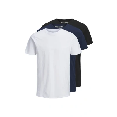 Image of Jack &amp; Jones JJE 3 PACK Basic Tshirt, Men&#039;s, Size: XS, Black navy white