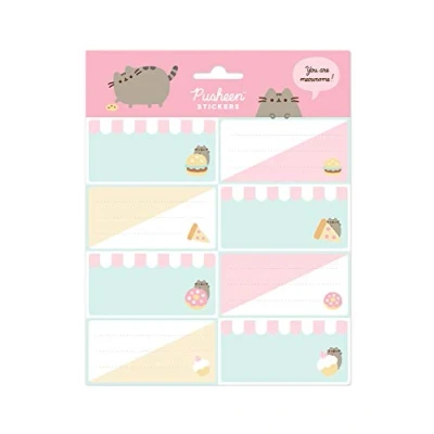 Image of Grupo Erik Pusheen Stickers Sticky Labels Food Self Adhesive Gift Tag School Gifts Cat