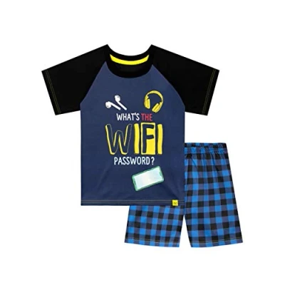 Image of Harry Bear Boys Short Pyjamas WiFi Blue 8 9 Years