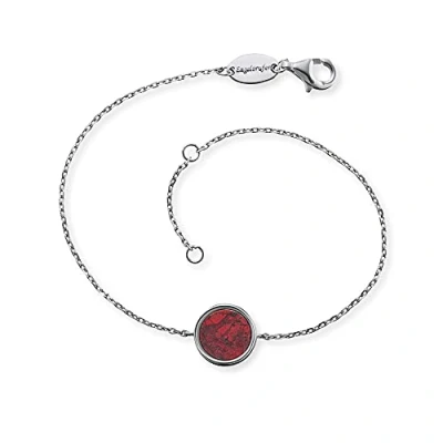 Image of Angel Whisperer Women&#039;s Bracelet Silver Powerful Stone Red Jasper ERB LILGEM RJ