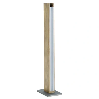 Image of Straight Dimmable Integrated LED Table Lamp Brown 3000K
