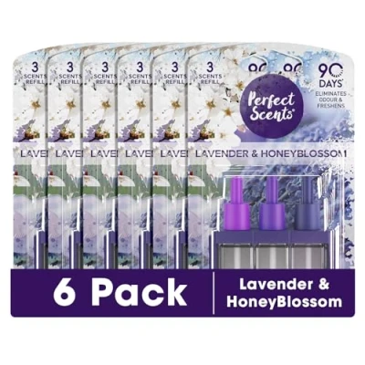 Image of Perfect Scents 3 Air Freshener Refill 6 Pack Compatible with 3volution Lavender &amp; Honeyblossom 20ml