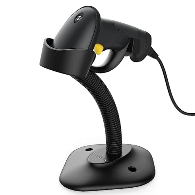 Image of Inateck Barcode Scanner USB with Intelligent Stand, 1D Scanner, BCST 33