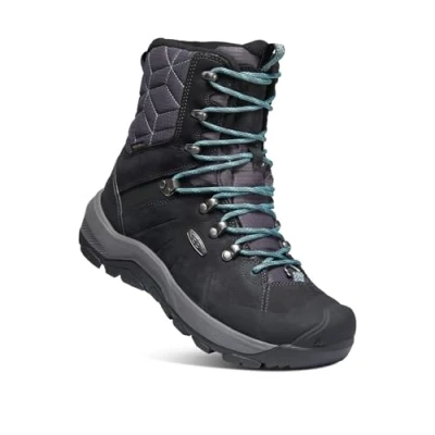Image of Keen Revel IV HIGH Polar Winter boots, Women&#039;s, Size: 5.5, Black/north atlantic Leather and textile